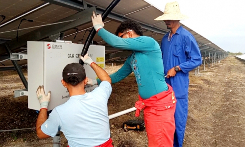 Copextel Las Tunas participa en el montaje del PSFV La Veguita