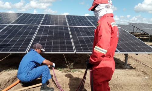 Parque fotovoltaico Subestación 220 kV marca transición energética en Las Tunas 