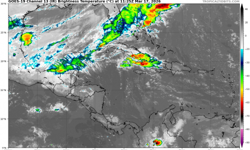 Martes de aguaceros: activo frente frío llega a Cuba