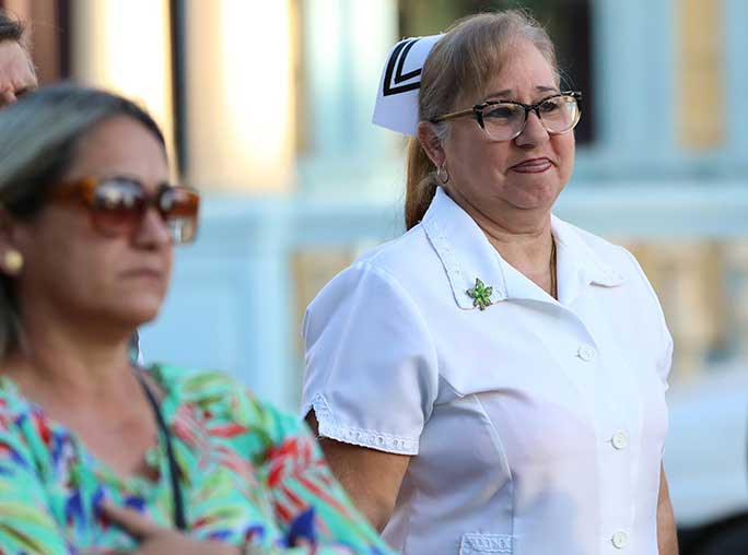 Durante el acto se dio lectura a la Declaración oficial de las mujeres cubanas contra el bloqueo.