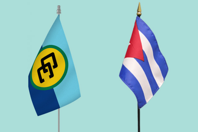 Cuba y Caricom banderas