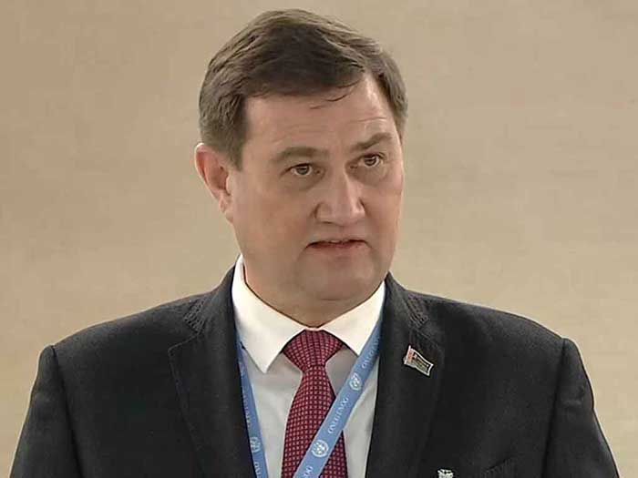 Canciller bielorruso Maksim Rizhenkov.