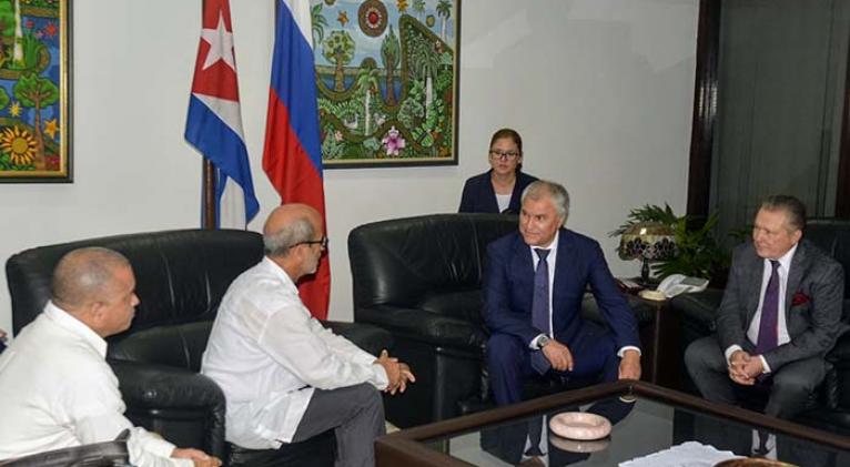 llega a cuba el presidente de la duma estatal de rusia