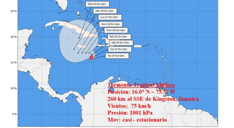presidente de cuba llamo a prepararse ante tormenta melissa