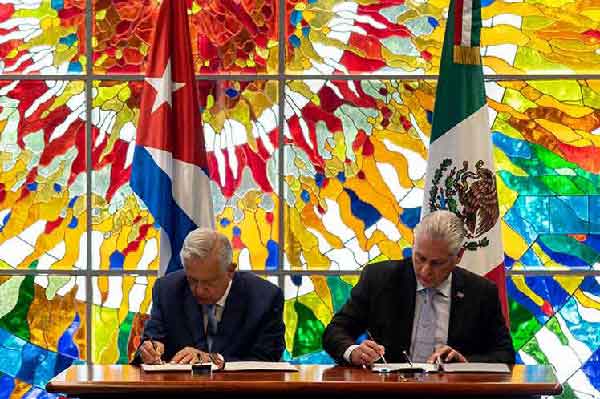Presidentes Díaz-Canel y Lopez Obrador suscribieron acuerdo