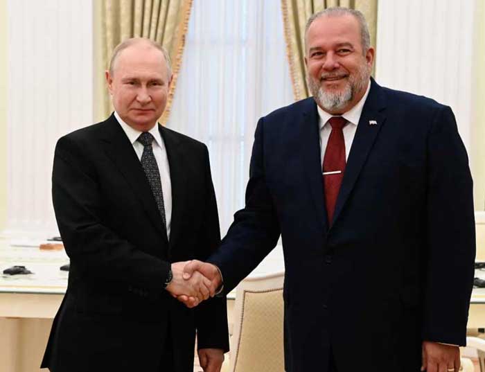 The Cuban PM met Russian President Vladimir Putin