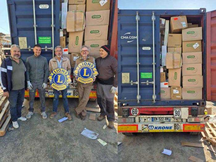 CubaCoop recibió el apoyo del Socorro Popular Francés y de la organización local Lions Club para preparar la carga solidaria.
