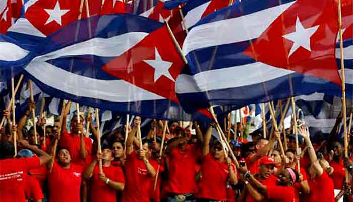 May Day parade today in Havana