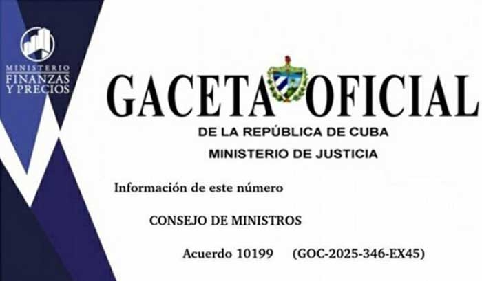 Gaceta Oficial Extraordinaria No. 45 del 11 de agosto de 2025.