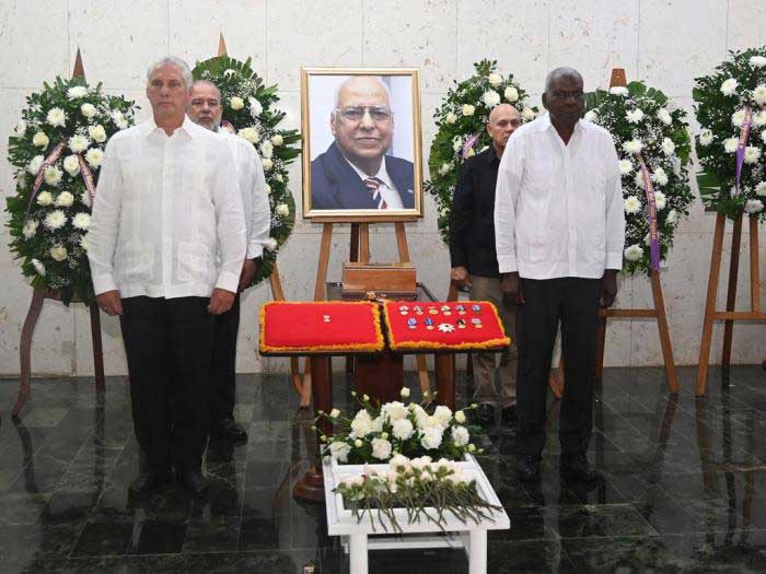 En el homenaje póstumo a Ricardo Cabrisas Ruiz, el tributo del Presidente Díaz-Canel y de los principales dirigentes de la Revoluci