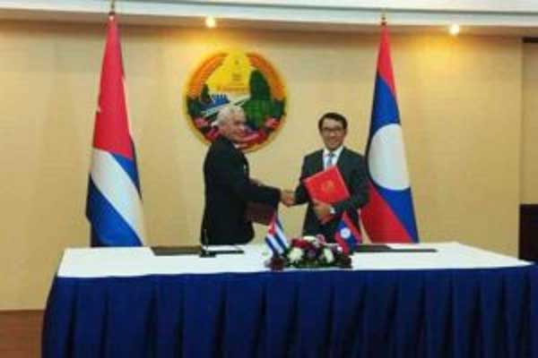2022-2025 cooperation agreement between the Ministries of Foreign Affairs of Cuba and Laos.