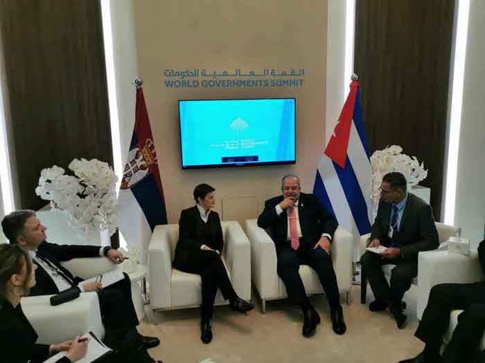 Cuban Prime Minister Manuel Marrero and his Serbian counterpart, Ana Brnabić, met today