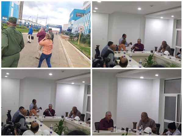President Diaz-Canel assessed recovery work in industrial zone in Matanzas