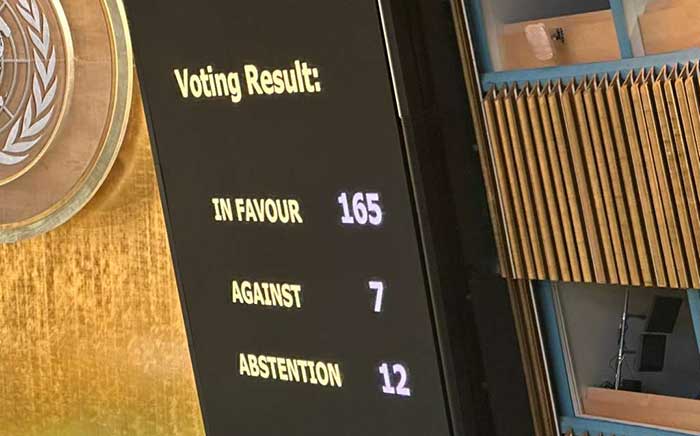 Majority support for Cuban resolution vs blockade at UNGA.