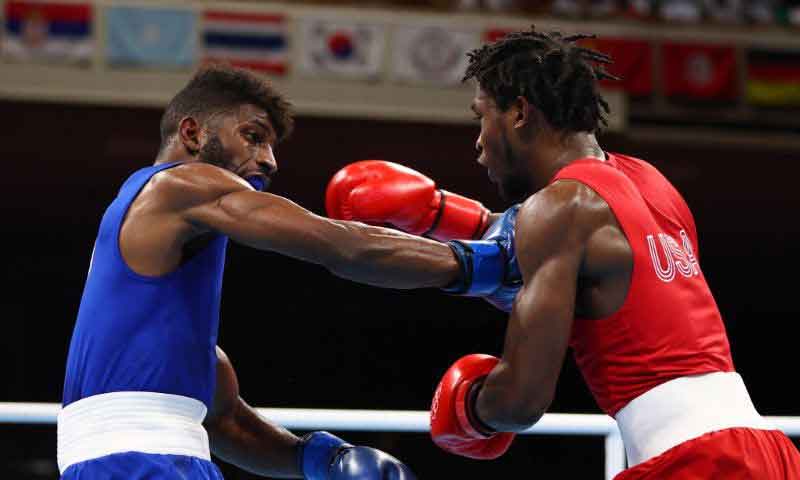Andy Cruz closed Cuba's performance at the Tokyo 2020 Olympic Games with a 4-1 victory in the 63 kilograms final against American Keyshawn Davis. Photo: Reuters