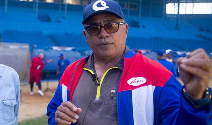 Manager of the Cuban baseball team, Miguel Borroto