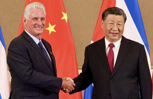 Díaz-Canel met his Chinese counterpart, Xi Jinping, in South Africa.