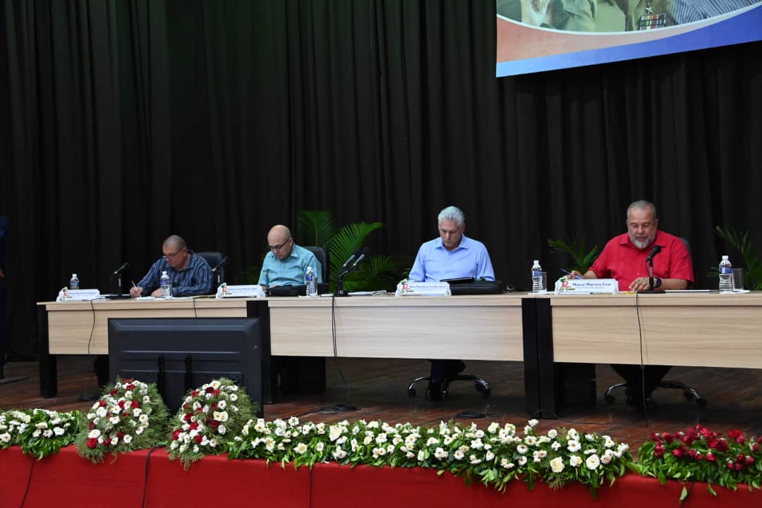 Cuban President Miguel Díaz-Canel Bermúdez in a working visit to Las Tunas