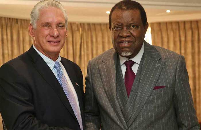 Díaz-Canel and his Namibian counterpart reaffirmed the close friendship between both nations.