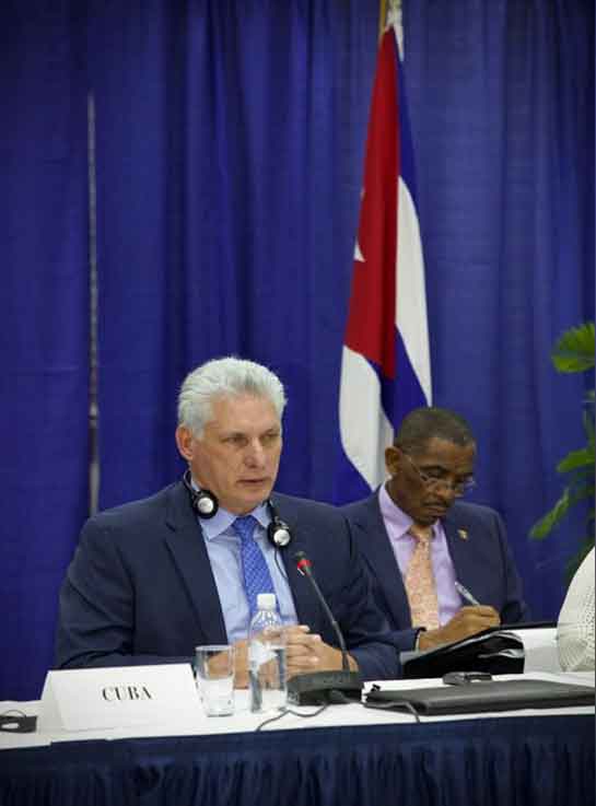 Díaz-Canel  speech at the 8th CARICOM-Cuba Summit in Barbados.