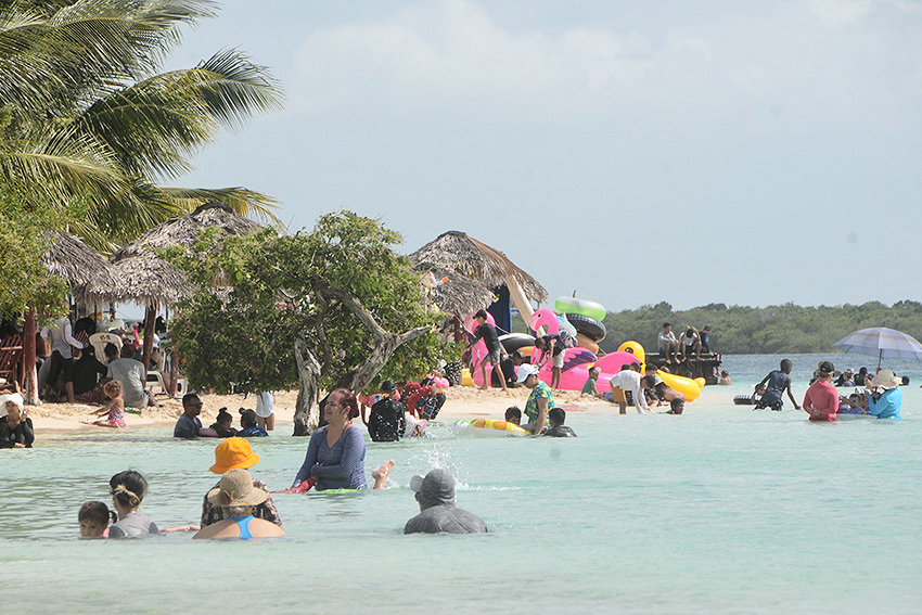 Las Tunas people enjoy the  north coast beaches