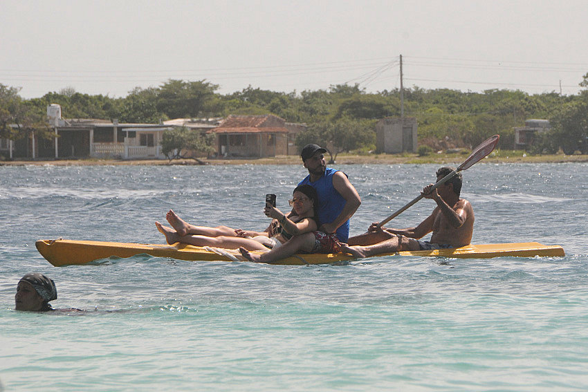 Las Tunas people enjoy the  north coast beaches