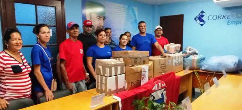 Trabajadores de Correos Las Tunas, solidarios con colegas granmenses.