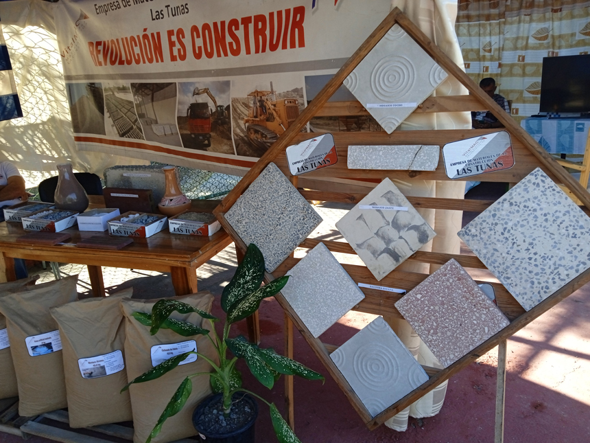 Construction materials on display at the 3rd Industry and Trade Fair