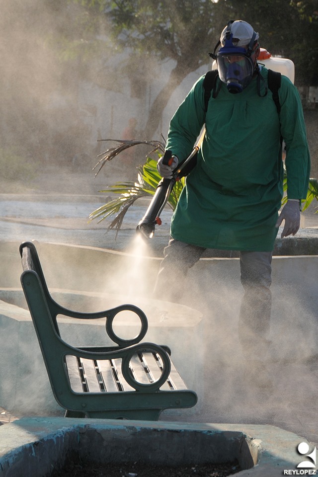 Disinfection in the area of the Buena Vista Tank