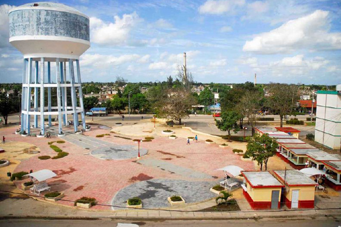 Cultural Plaza at the feet of the Buena Vista Tank