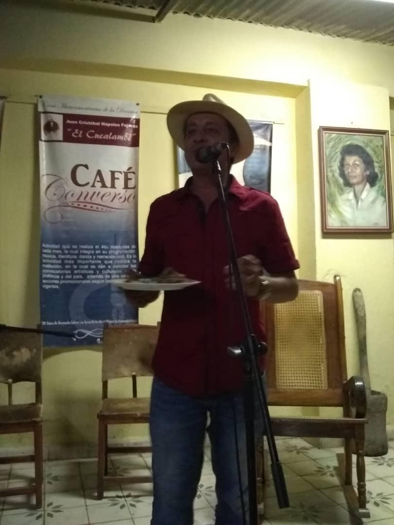 Poet and improviser Dimitri Tamayo