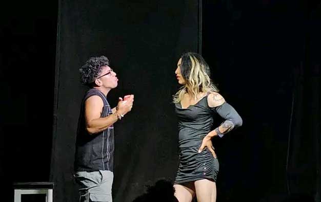 Ejercicio de graduación como actor del joven Juan Miguel Cruz Rondón.