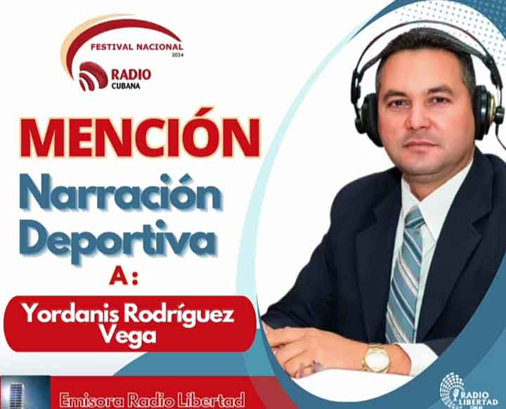 Yordanis Rodríguez Vega, from Puerto Padre, received a mention for a narration on athletics.