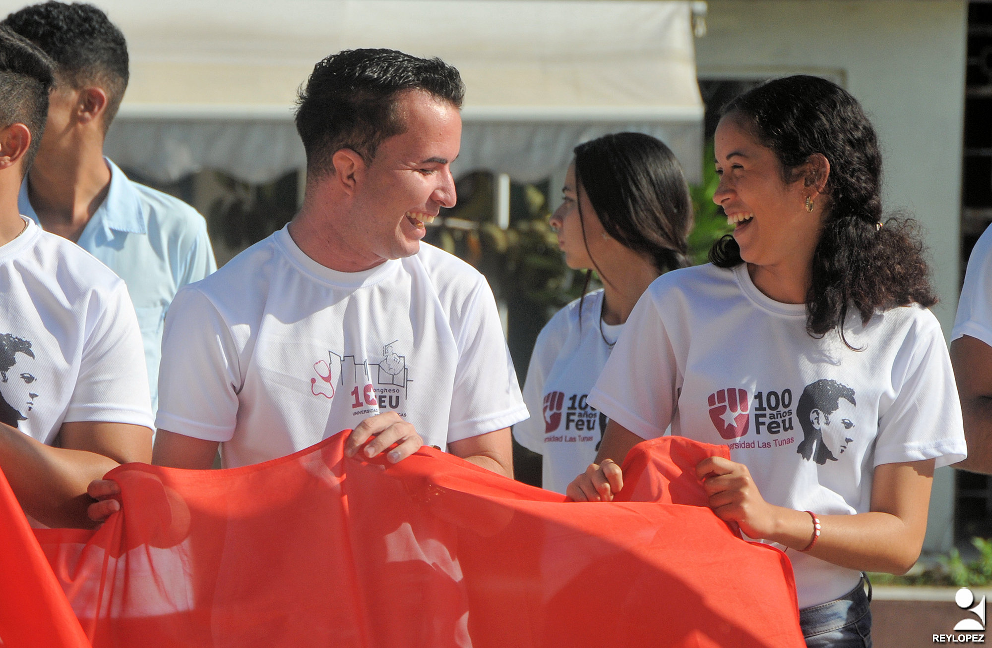 Members of Las Tunas delegation to the 10th Congress of the University Student Federation (FEU) 