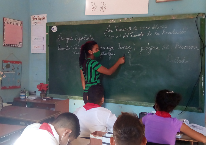 Elianis Silva Núñez, a young teacher at the Luis Augusto Turcios Lima Special Needs School
