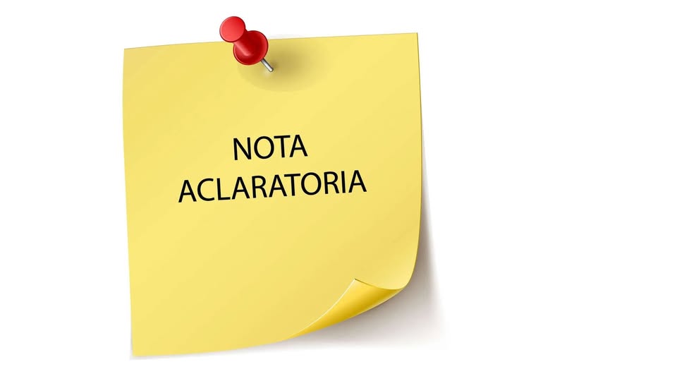 nota aclaratoria