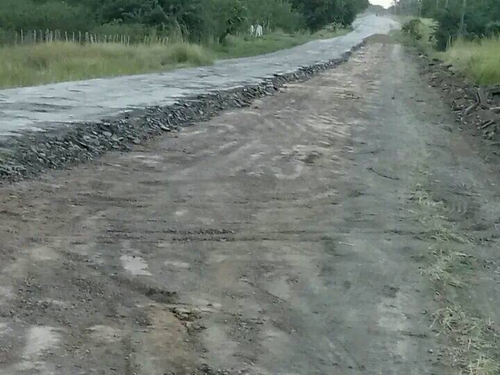 Repair of the road is underway