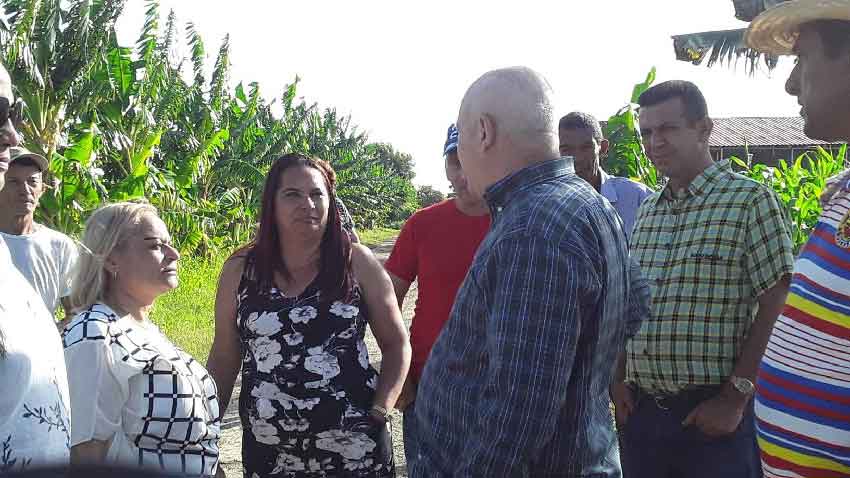 El viceprimer ministro de Cuba Jorge Luis Tapia Fonseca, visitó hoy la finca La Ceiba
