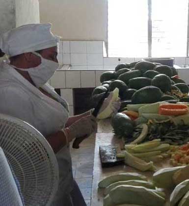 Una de las tres minindustrias creadas para procesar frutas y vegetales