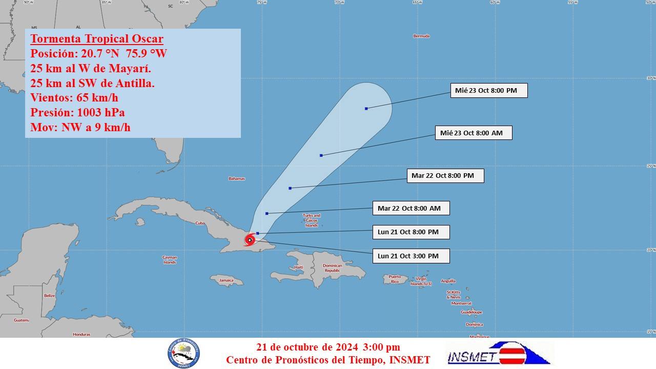 tormenta Oscar sale de Cuba