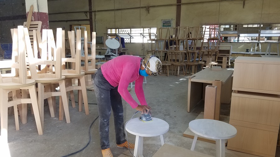 Ludema Furniture manufactures productions for the population using surplus raw materials