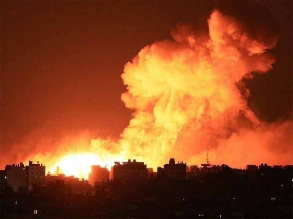 Massive bombardments in the Gaza Strip