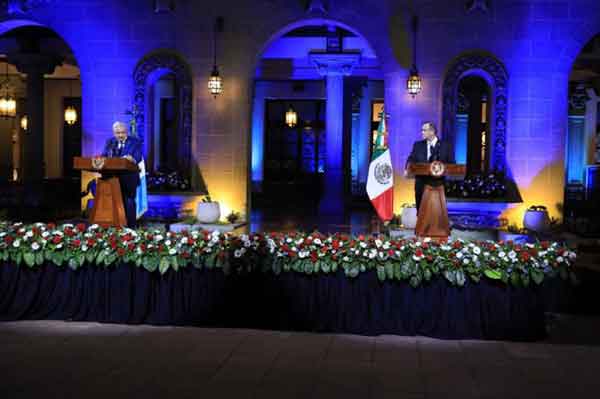 Declaración conjunta al término de una entrevista de AMLO con su homólogo Alejandro Giammattei