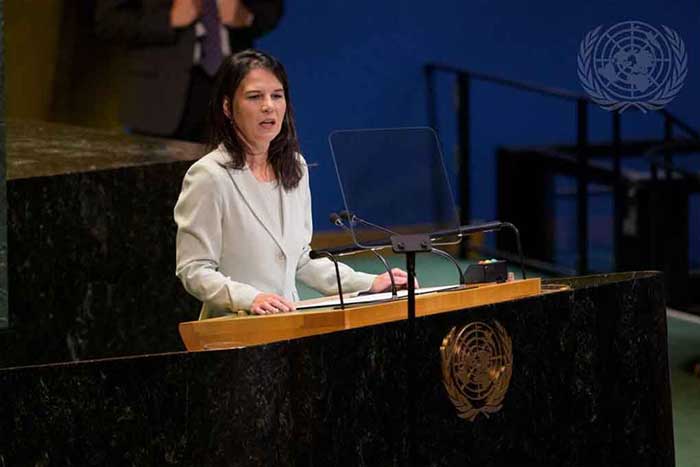 Annalena Baerbock, presidenta de la Asamblea General de las Naciones Unidas.