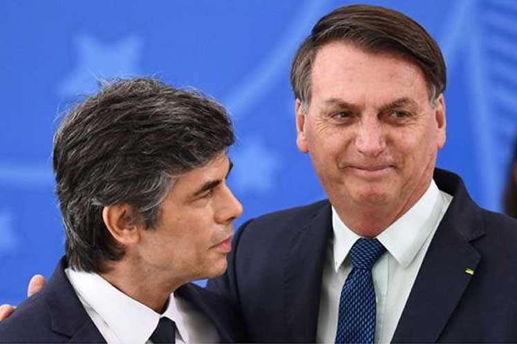 Bolsonaro y Nelson Teich