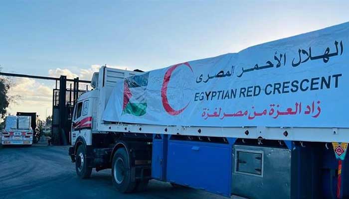 La caravana fue enviada ayer con decenas de miles de artículos de socorro.