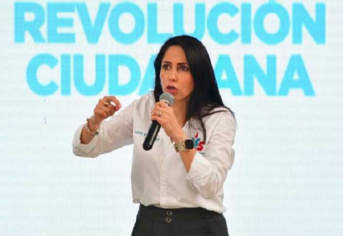 Luisa Gonzalez, presidential candidate for the Ecuadorian movement Revolución Ciudadana 5 (RC5) 