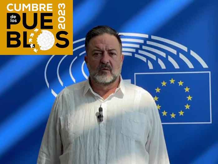 According to Pineda, the Summit of the Peoples in Brussels will constitute a meeting point with the goal of sharing experiences of struggle and resistance.