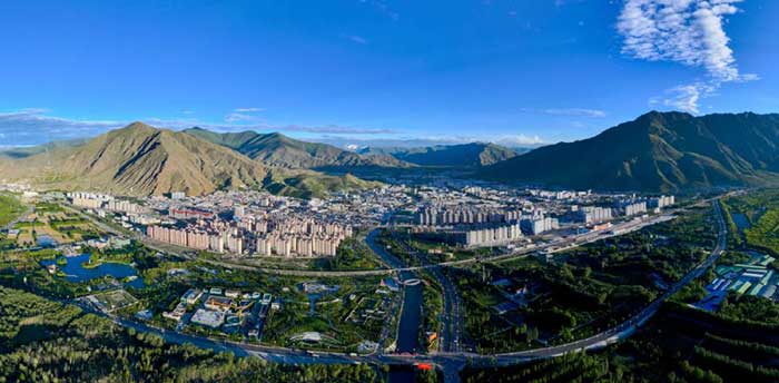 View of Shannan, southwest China's Xizang autonomous region. 