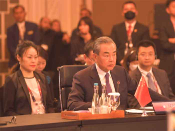 Wang Yi, head of the Chinese Communist Party’s Foreign Affairs Commission, at ASEAN Meeting